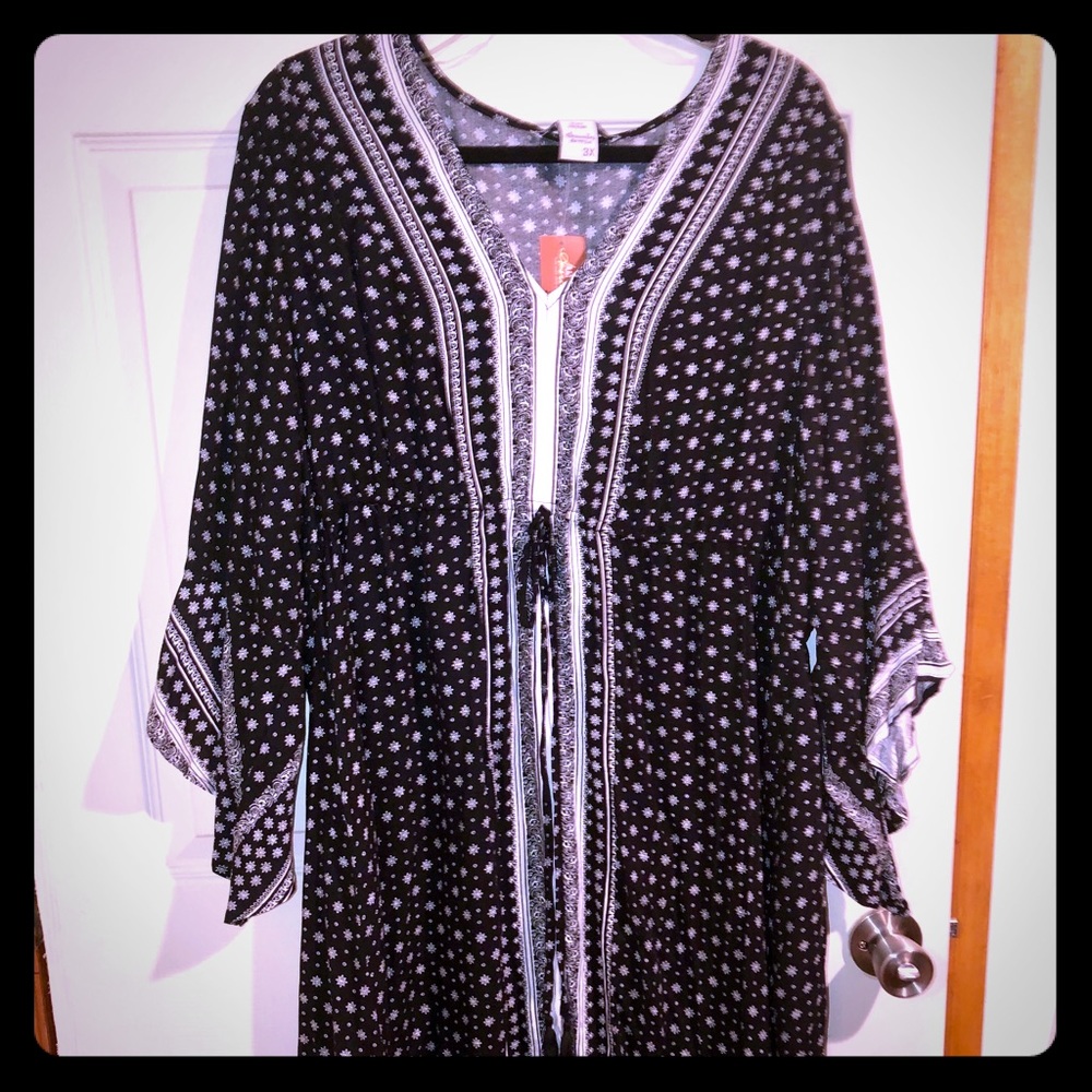 Black & white bohemian style dress